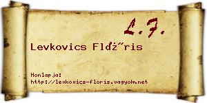 Levkovics Flóris névjegykártya